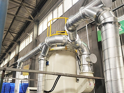 天津圣金特汽車配件有限公司拋丸機配套除塵項目！