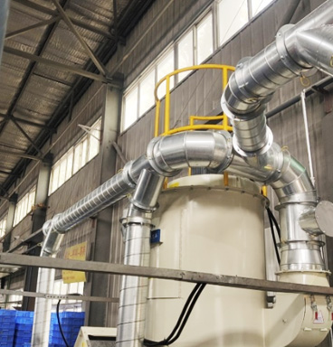 天津圣金特汽車配件有限公司拋丸機配套除塵項目！